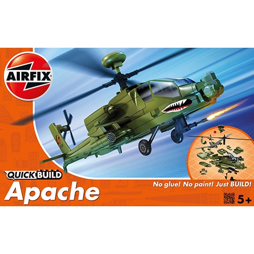 Airfix Airfix Quickbuild Apache Hélicoptère Aucun Couleurs Gluten Modèle-kit 1:72 